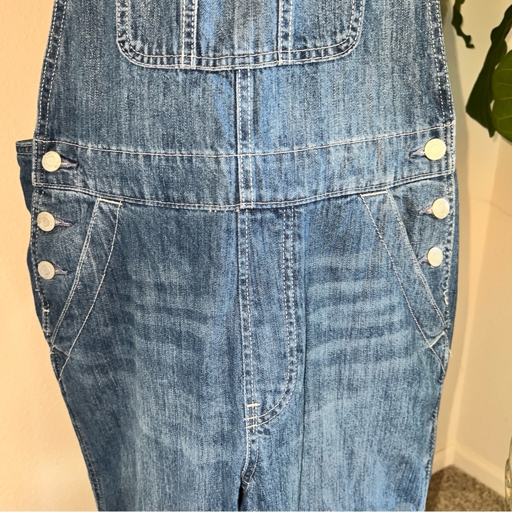 GAP Women's Slouchy Bib Overalls Indigo Blue Jean Denim Pants Size Small NWT - Picture 11 of 15
